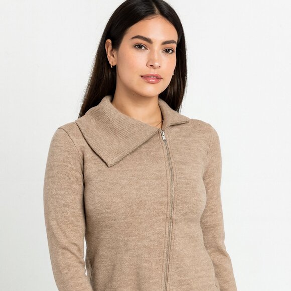 Kuhl Tan Wool Zip Sweater Merino Wool Jacket Cozy Outdoor Fall Size Small - Picture 2 of 13